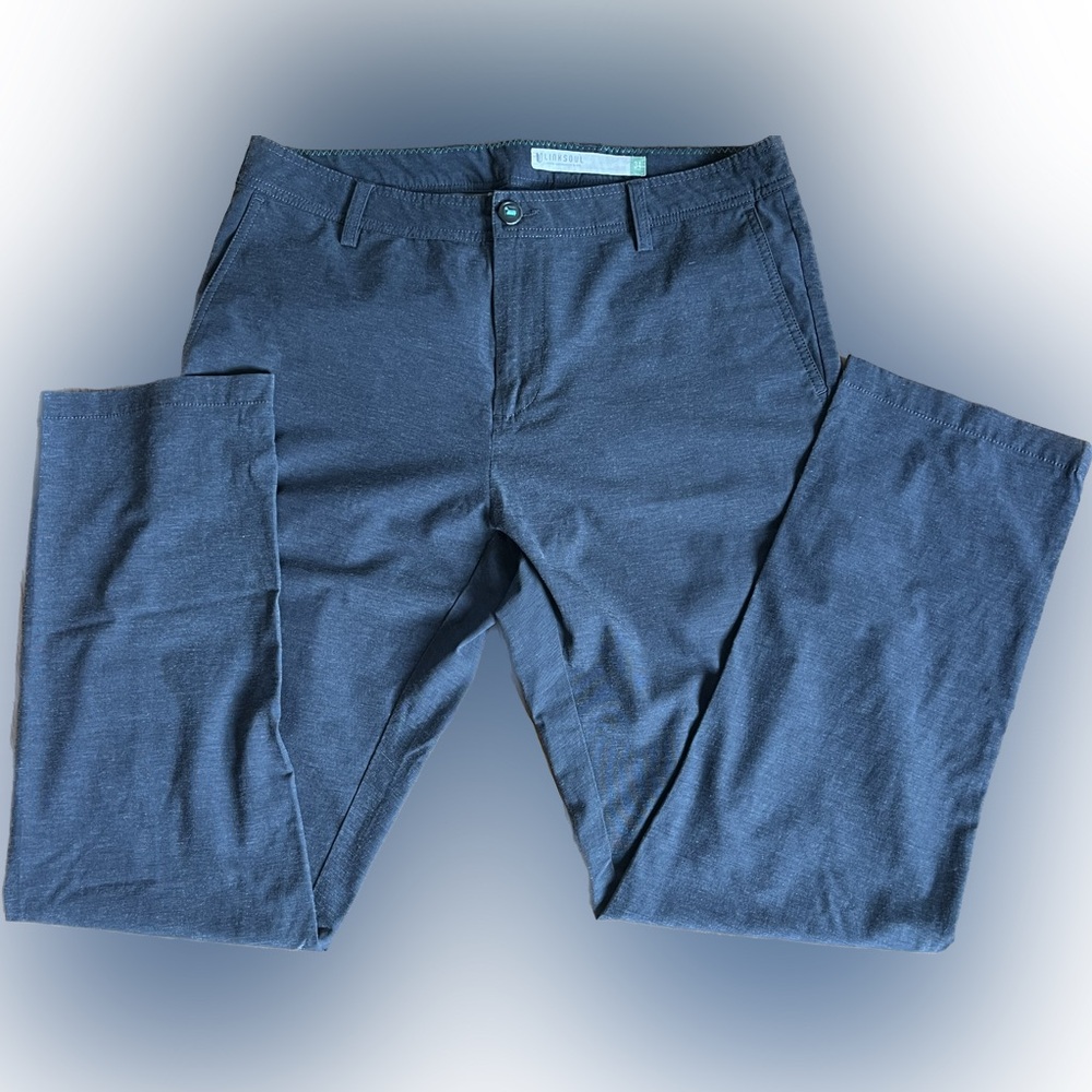 Linksoul By John Ashworth Golf Pants Men’s Size 34 Gray/Navy